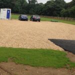 Temporary gravel carpark