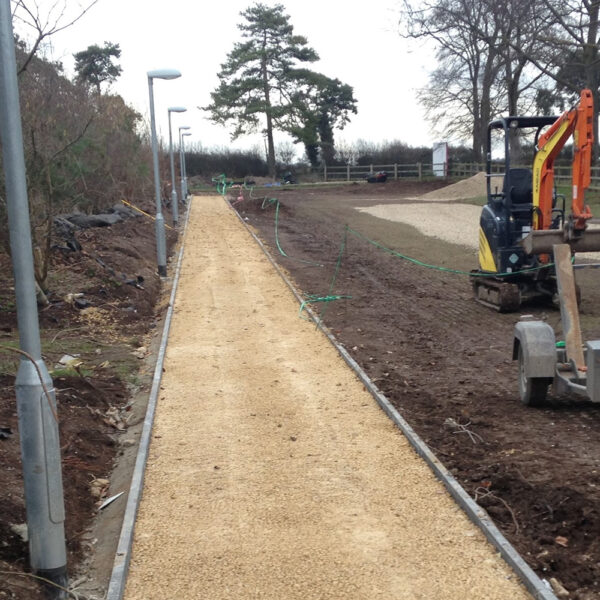 Kerbing and prepwork Groundwork Cambridge Mead Construction